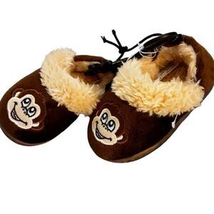 Monkeyface Cozy Boot Dk Brown Cream Faux‎ Fur Lining size 2